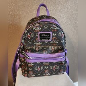 Loungefly Black and Purple Backpack